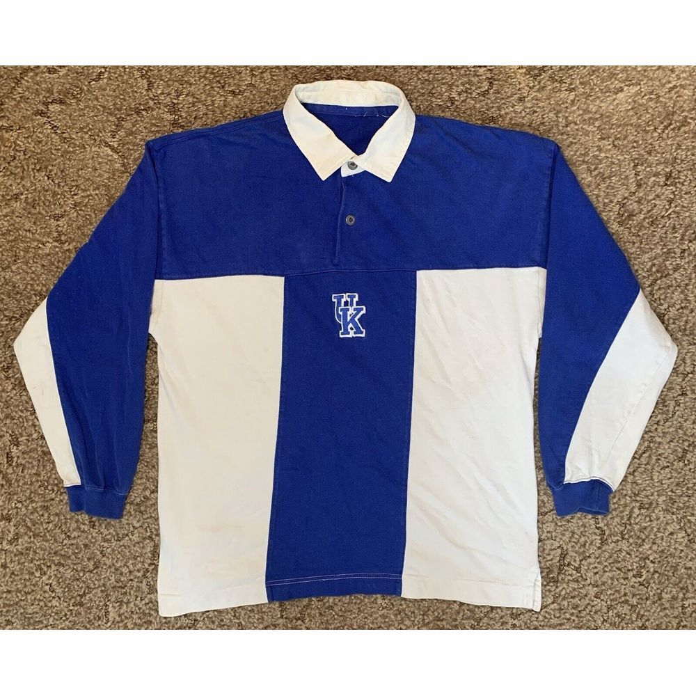 Classic Blue and White Polo Shirt